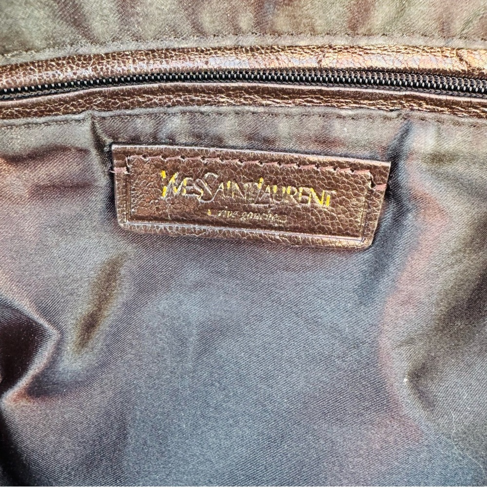 Vintage Yves Saint Laurent Leather Bag ✨ Rare | w/Lock & Keys | Paris Hilton Era - Picture 11 of 11